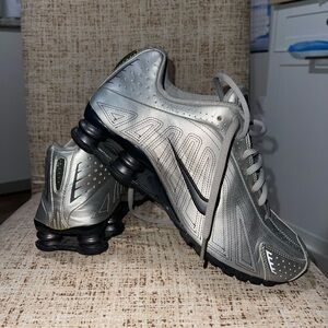 Nike Silver Sneakers with Black Details